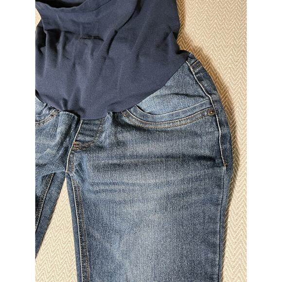 Oh Baby by Motherhood Maternity Jeans Small Bootcut Over Belly Panel Blue - Picture 4 of 10